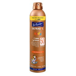 אולטרסול KIDS ספריי רציף שקוף מוגדל SPF50 | דר פישר 