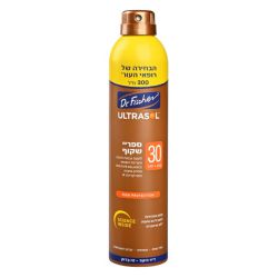 אולטרסול ספריי שקוף מוגדל SPF30 | דר פישר