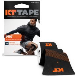 טייפ קינזיולוגי PRO - חתוך מראש מנדף זיעה בצבע שחור